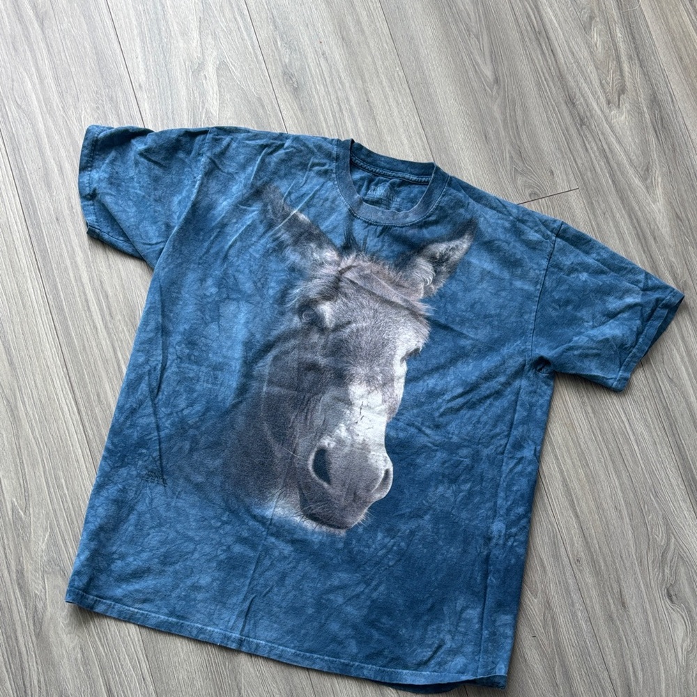 The Mountain Blue Tie-Dye Crewneck Graphic Tee